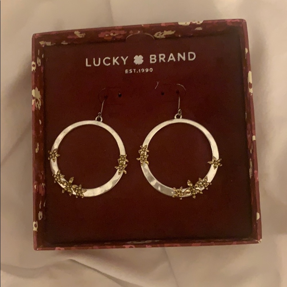 Lucky Brand Two Tone Dangle Earrings